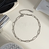 Stainless Steel Paperclip Chain Anklets for Women RC7238-2-1