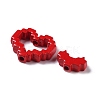 2Pcs Spray Painted Alloy Beads PALLOY-H134-58-2