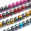 Electroplated Non-magnetic Synthetic Hematite Beads Strands G-L562-13A-1