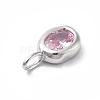 925 Sterling Silver Cubic Zirconia Oval Charms STER-S006-01S-J-2