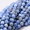 Dyed Natural Fire Crackle Agate Faceted Round Beads Strands G-E320C-12mm-03-1