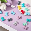36Pcs 9 Colors Bowknot Food Grade Silicone Beads SIL-PA0001-03-3