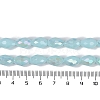 Opaque Solid Color Electroplate Glass Beads Strands LS-EGLA-N013-P4mm-B11-4
