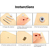 18 Sets Butterfly & Owl & Bear Brass Leather Snap Buttons Fastener Kits SNAP-YW0001-08AB-6