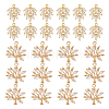 24Pcs 2 Styles Brass Micro Pave Cubic Zirconia Pendants KK-HS0001-29-1