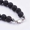 Natural Amethyst Beaded Necklaces & Stretch Bracelets Jewelry Sets SJEW-JS00918-05-4