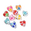 Valentine's Day Handmade Glass Enamel Beads Strands LAMP-K037-09H-1