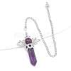 Natural Amethyst Dowsing Pendulum Big Pendants PW-WG53910-01-1