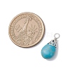 Dyed Synthetic Turquoise Pendants PALLOY-JF04355-02-2