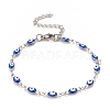 Enamel Horse Eye Link Chains Bracelet BJEW-P271-05P-01-1