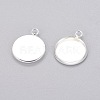 Brass Pendant Cabochon Settings KK-B534-D-S-2