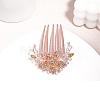 Alloy Rhinestone Hair Combs PW-WGA76E6-05-1