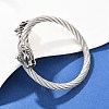304 Stainless Steel Bangles for Men Women BJEW-H631-05A-AS-3