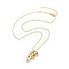 Brass Micro Pave Cubic Zirconia Letter Pendant Necklaces KK-Z069-01G-F-2