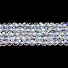 Electroplate Glass Beads Strands GLAA-H021-01B-AB01-2