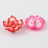 Handmade Polymer Clay 3D Flower Lotus Beads X-CLAY-Q203-20mm-M-2