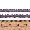 Frosted Transparent Glass Beads Strands GLAA-N016-4mm-02-4