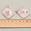Natural Rose Quartz Pendants GG-CBA4625-04G-05-3