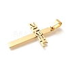 201 Stainless Steel Pendants STAS-R132-01G-04-2