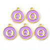 Golden Plated Alloy Enamel Charms ENAM-S118-10Q-2