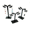 Black Pedestal Earring Tree Stand Jewelry Display Holder Showcase X-PCT044-1
