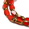 Electroplate Opaque Color Glass Beads Strands EGLA-Q127-A01-02C-3