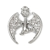 Brass Micro Pave Clear Cubic Zirconia Pendants X-KK-L238-04P-1