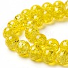 Spray Painted Crackle Glass Beads Strands CCG-Q001-8mm-10-3