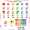 Round/Daisy Silicone Focal Beads SIL-YW0001-49-2