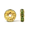 Brass Grade A Rhinestone Spacer Beads RSB039NF-10G-4