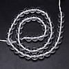 Round Natural Grade A Quartz Crystal Bead Strands G-H1648-8mm-01N-A-01-3