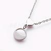 304 Stainless Steel Pendant Necklaces NJEW-L166-08P-4