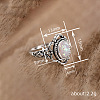 Alloy with Plastic Imitation Opal Finger Rings FS-WG4C942-01-4
