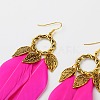 Enthusiastic Feathered Earrings EJEW-PJE664-1-3