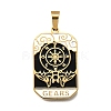 Tarot 304 Stainless Steel Enamel Pendants STAS-M119-09N-G-1