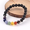 Natural Lava Rock Beaded Stretch Bracelets X-BJEW-JB02184-05-1