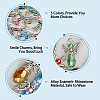 48Pcs 12 Color Electroplate Glass Pendants PALLOY-AB00111-4