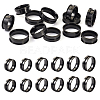 12Pcs 6 Size 201 Stainless Steel Grooved Finger Ring Settings STAS-TA0002-15B-1