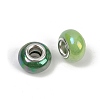Opaque Resin European Beads RESI-C059-01H-2