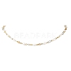 Natural Cultured Freshwater Pearl Rice Beaded Chain Necklaces NJEW-JN06404-2