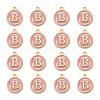 Golden Plated Alloy Enamel Charms ENAM-S118-07B-2