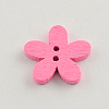 2-Hole Dyed Wooden Buttons X-BUTT-R031-155-2