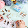 1 Set Cat Shape Alloy Enamel Pendant Locking Stitch Markers HJEW-SC0001-63-3