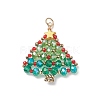 Glass Seed Bead Braided Pendants PALLOY-JF02081-1
