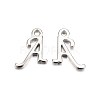 Platinum Plated Alloy Letter Pendants X-PALLOY-J718-01P-A-1