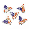American Flag Theme Single Face Printed Aspen Wood Pendants WOOD-G014-07-1