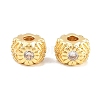 Brass Micro Pave Clear Cubic Zirconia Beads KK-CBA78C7-06G-1
