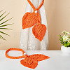 Handmade Macrame Leaf Curtain Tiebacks AJEW-WH0258-856B-5