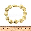 Summer Beach Brass Micro Pave Clear Cubic Zirconia Shell Shape Link Chain Bracelets BJEW-C118-02B-G-6
