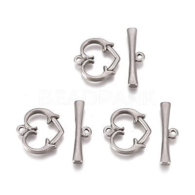 Non-Tarnish 304 Stainless Steel Toggle Clasps STAS-L247-003P-1
